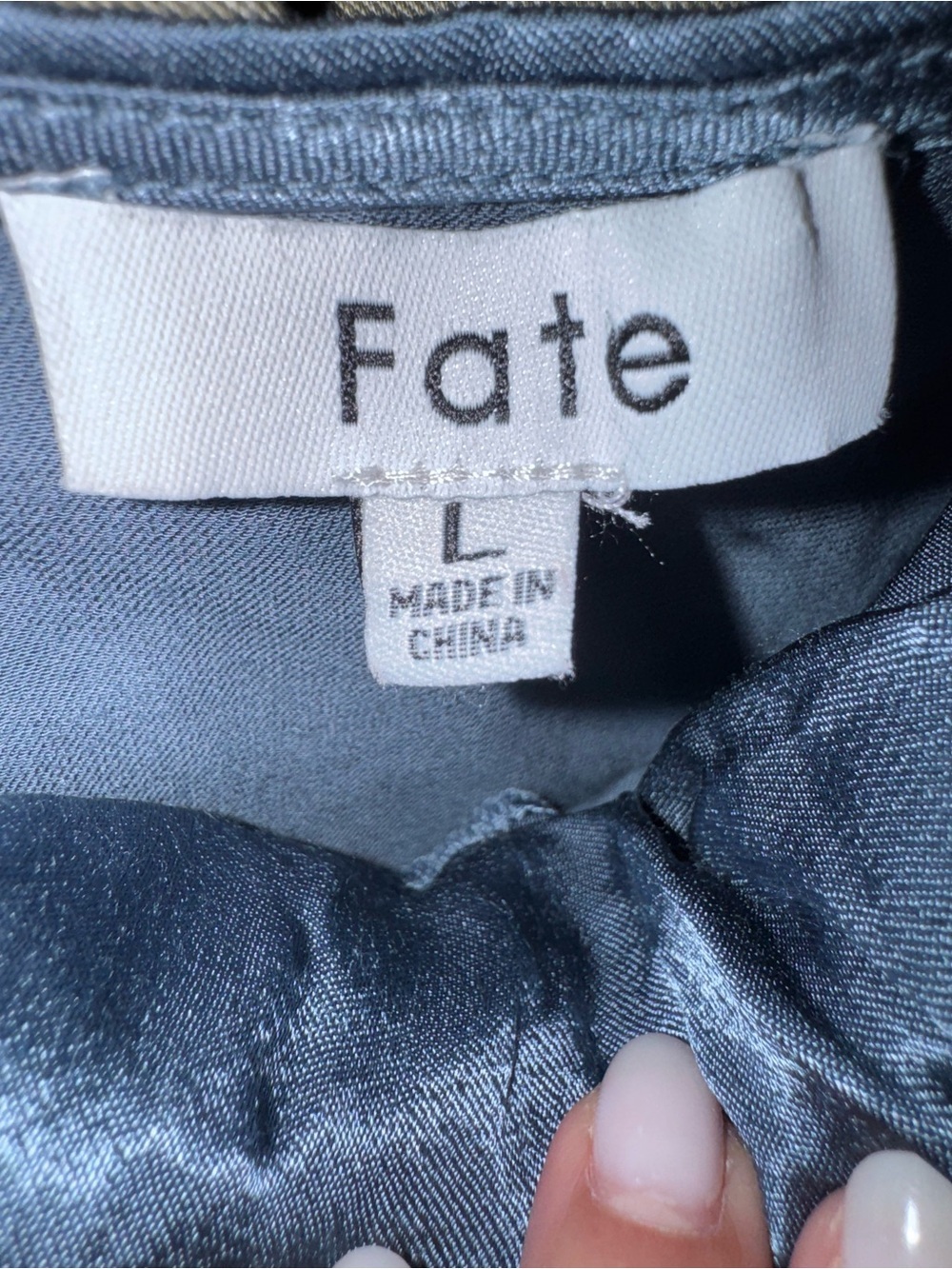 Fate Satin Cowl-Neck Jumpsuit in Dusty Blue - Picture 2 of 3